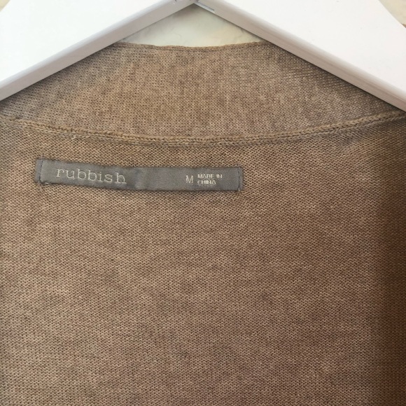 Rubbish Tan Button Up Cardigan - Picture 4 of 4